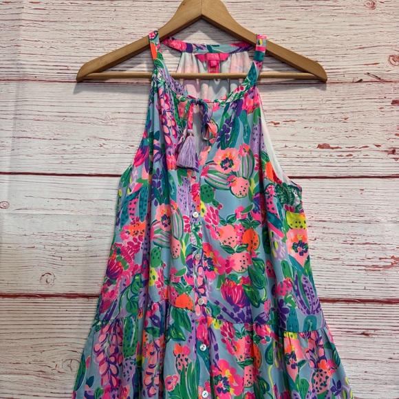 Lilly Pulitzer Carolane Lileeze Halter Swing Dress Multi Me and My Zesty Sz S - Picture 6 of 15